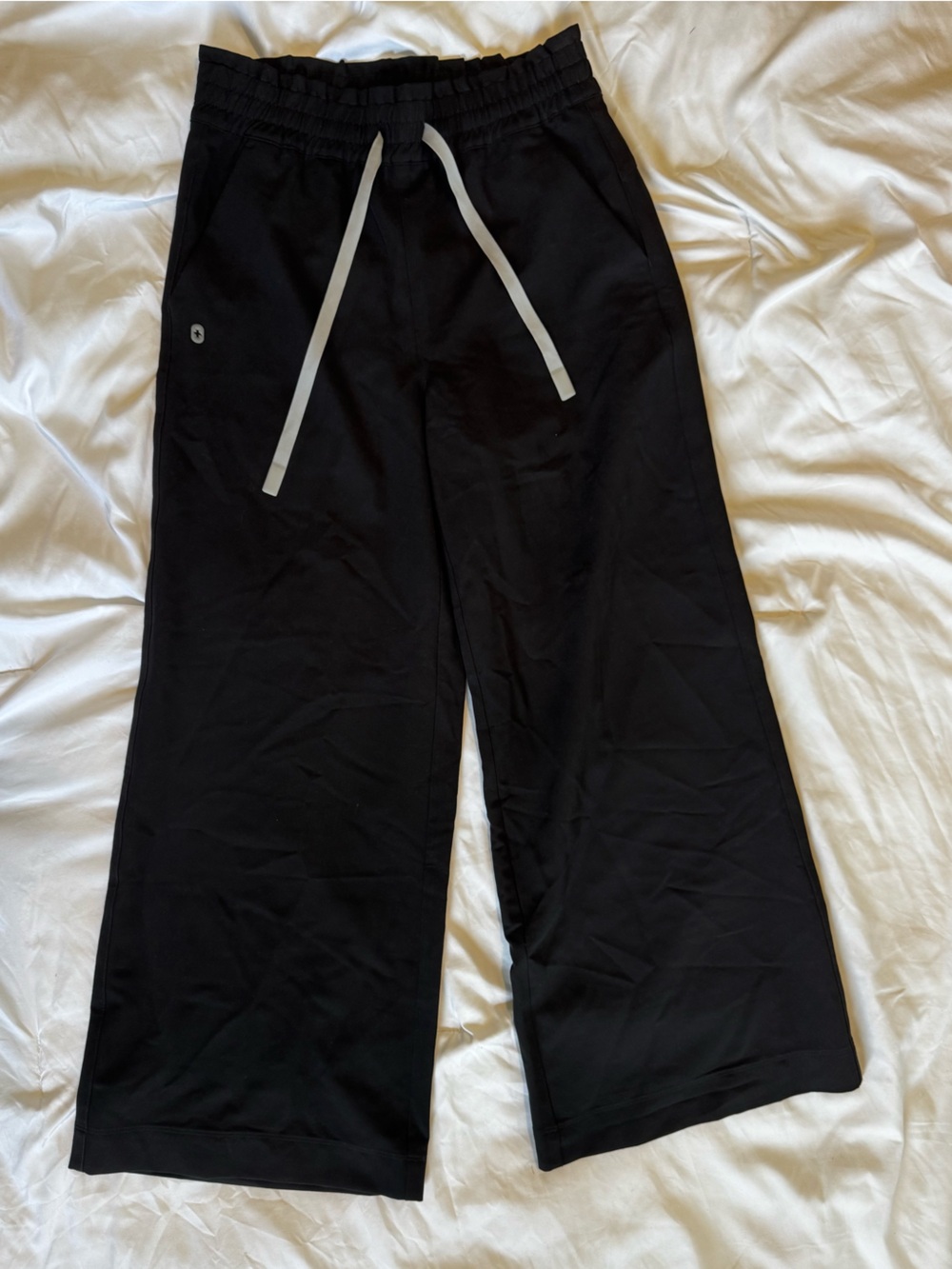 Figs Isabel Ruched Wide-Leg Scrub Pant Small Petite